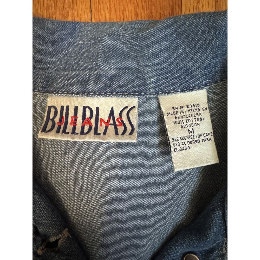 Vintage Bill Blass 100% Cotton Denim Vest